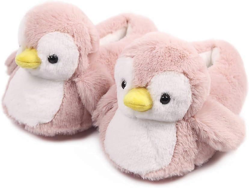 Lertenys Women's Cute Penguin Slippers Warm Memory Foam Cotton Novelty Comfy Soft Plush Home Winter Slippers