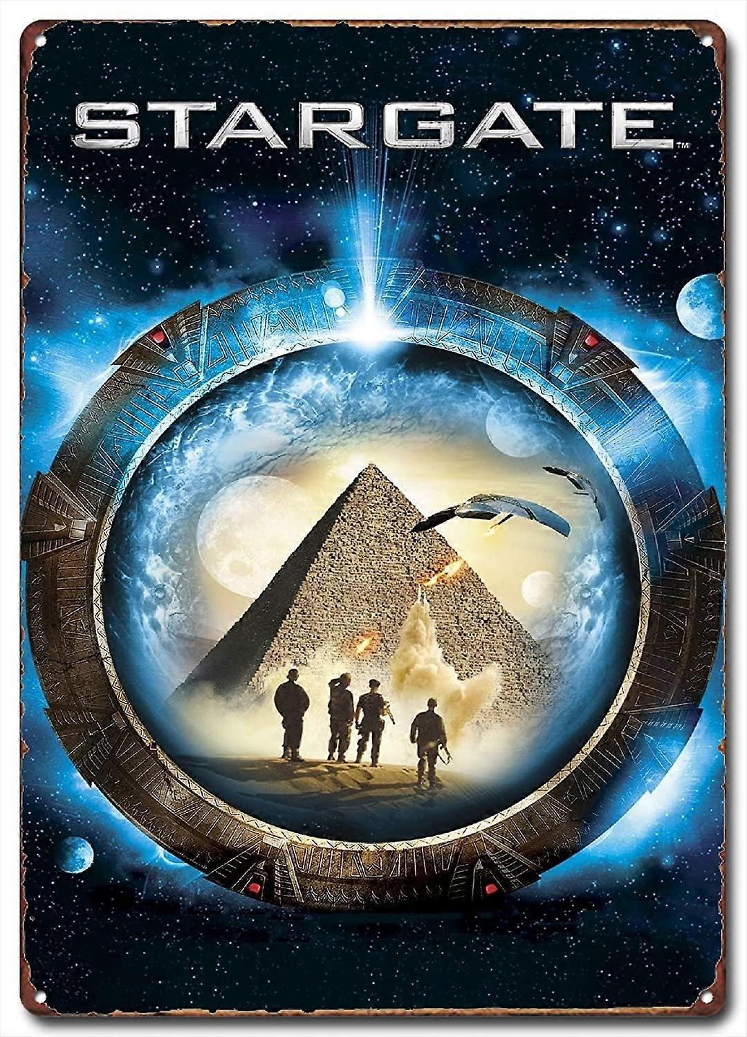 LINCMAN Stargate Movie Posters, Retro Metal Signs Decorative Plaques Wall Art for Man Cave Home Decor, 8X12 Inch