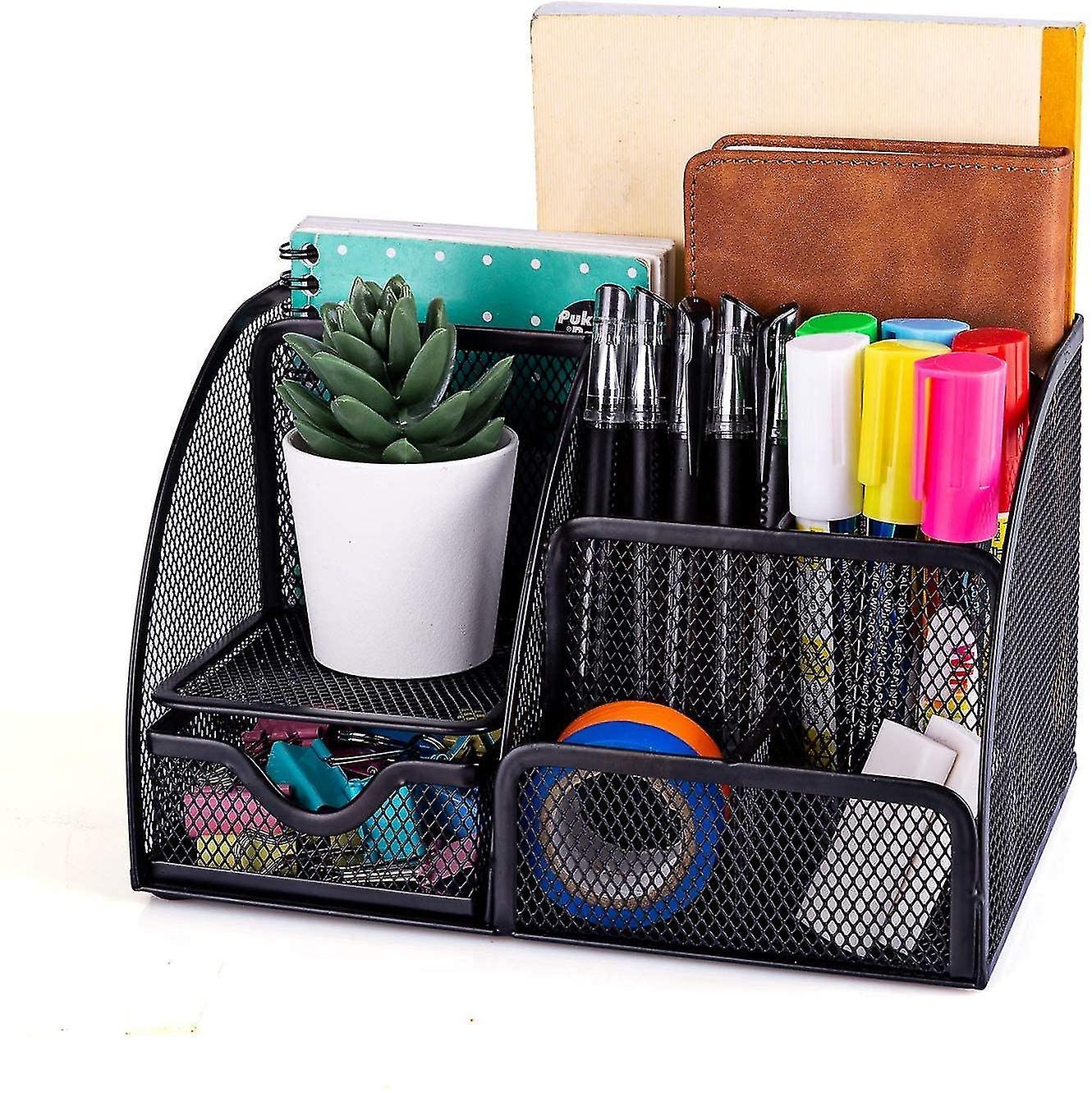 Langray Desk Organiser, Mesh Pen Pencil Holders Desk Tidy Desktop Accessories