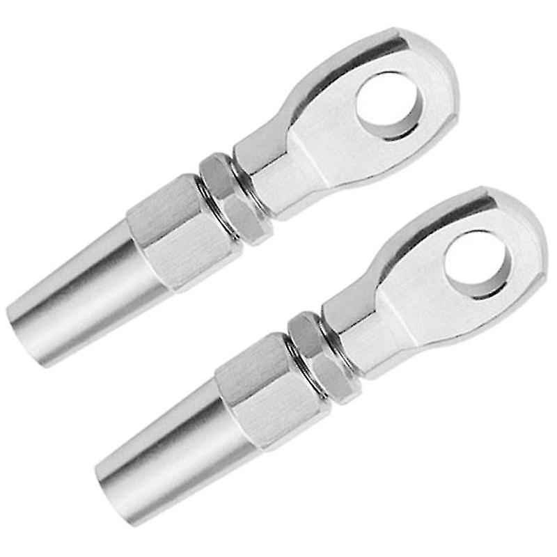 Vention 2pcs Marine Grade 316 Stainless Steel Swageless Eye Terminal Wire Cable Rope Diy Fitting Rigging Ha