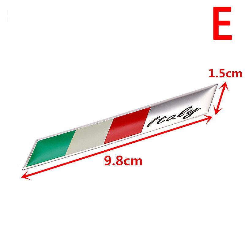 He Fei Mao Qiang Dian Zi Shang Wu You Xian Gong Si Aluminum 3D Metal ITALY Italian Flag Sticker Emblem Badge Decal Car Decorate HFMQV E