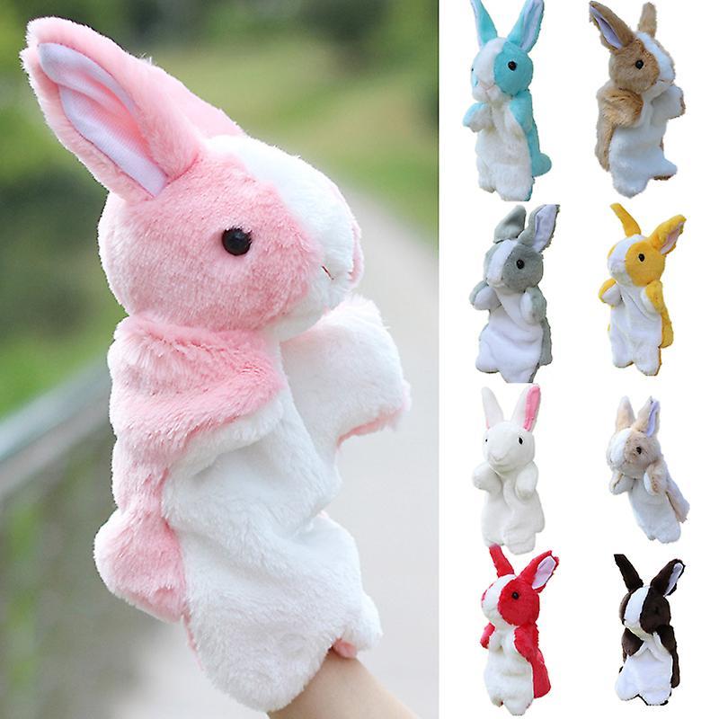 Fisheraw Cartoon Soft Rabbit Hand Puppets Stuffed Plush Toys Children\\'s Dolls Gift