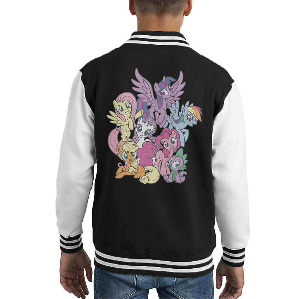 My Little Pony Spike And The Squad Kid's Varsity Jacket Black/White Medium (7-8 yrs)