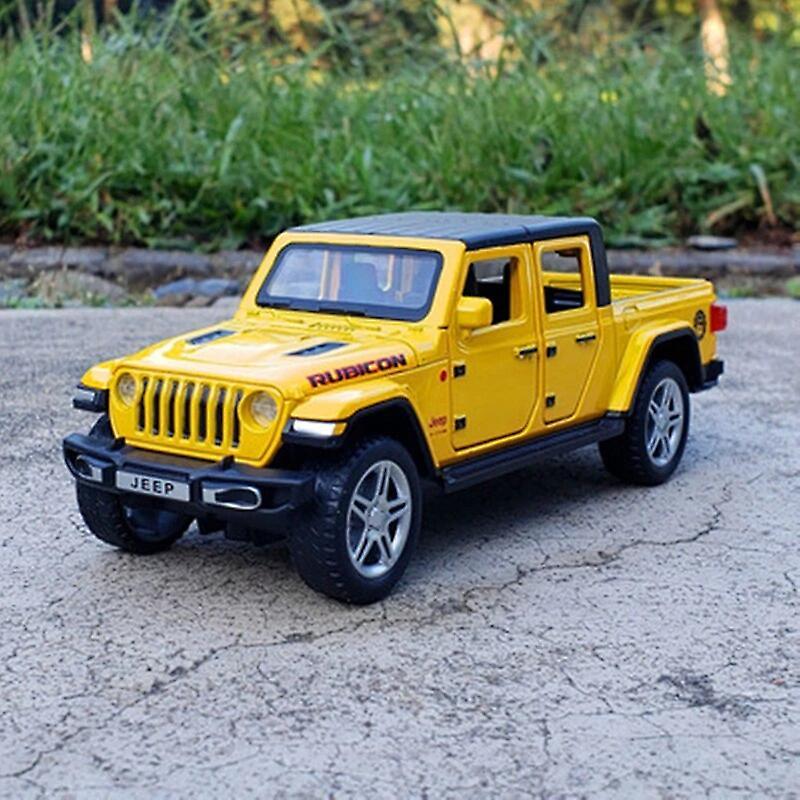 Aintier 1:32 Jeeps Wrangler Gladiator Alloy Pickup Model Diecasts Metal Toy Off-road Vehicles Car Model Simulation Collection Kids Gift Yellow