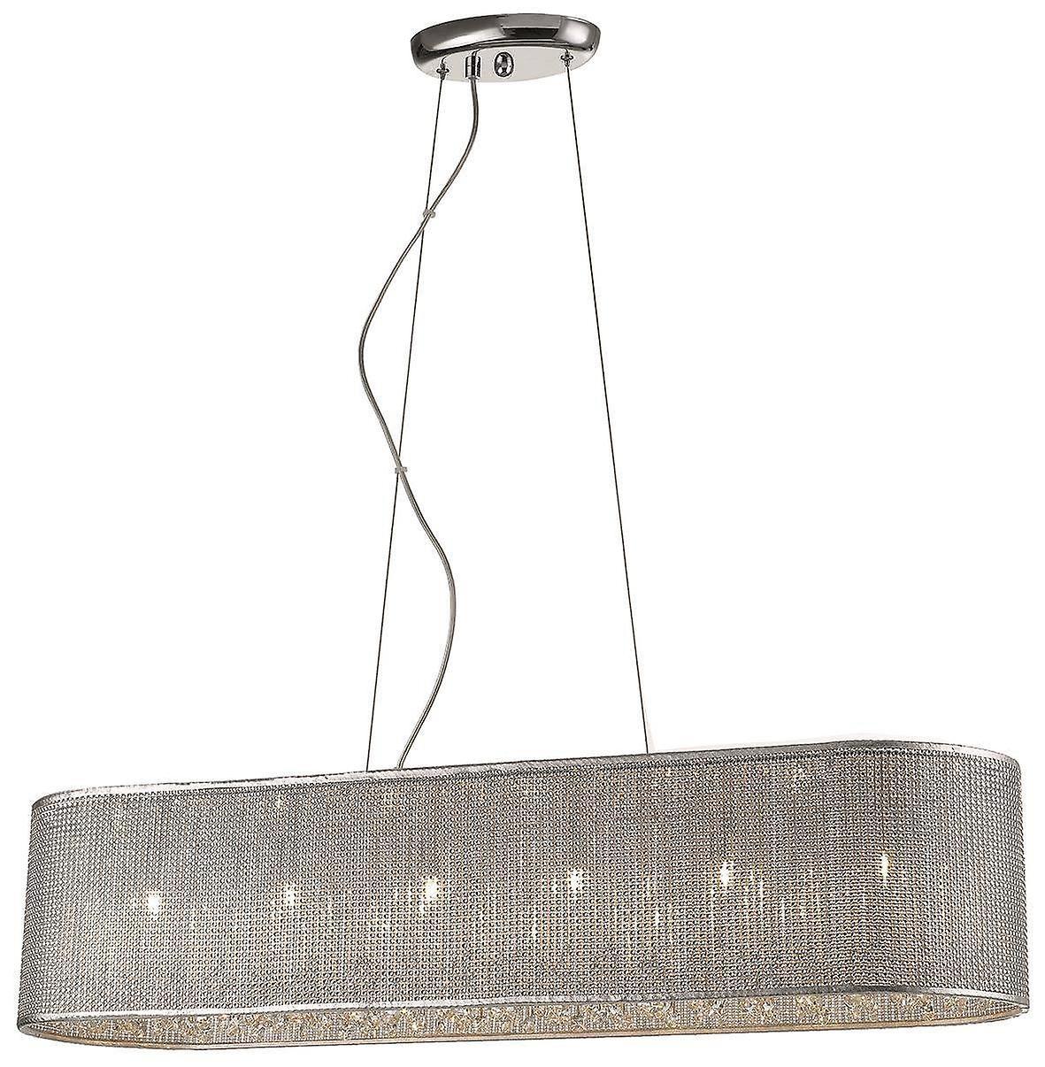 Spring 6 Light Ceiling Pendant Silver G9