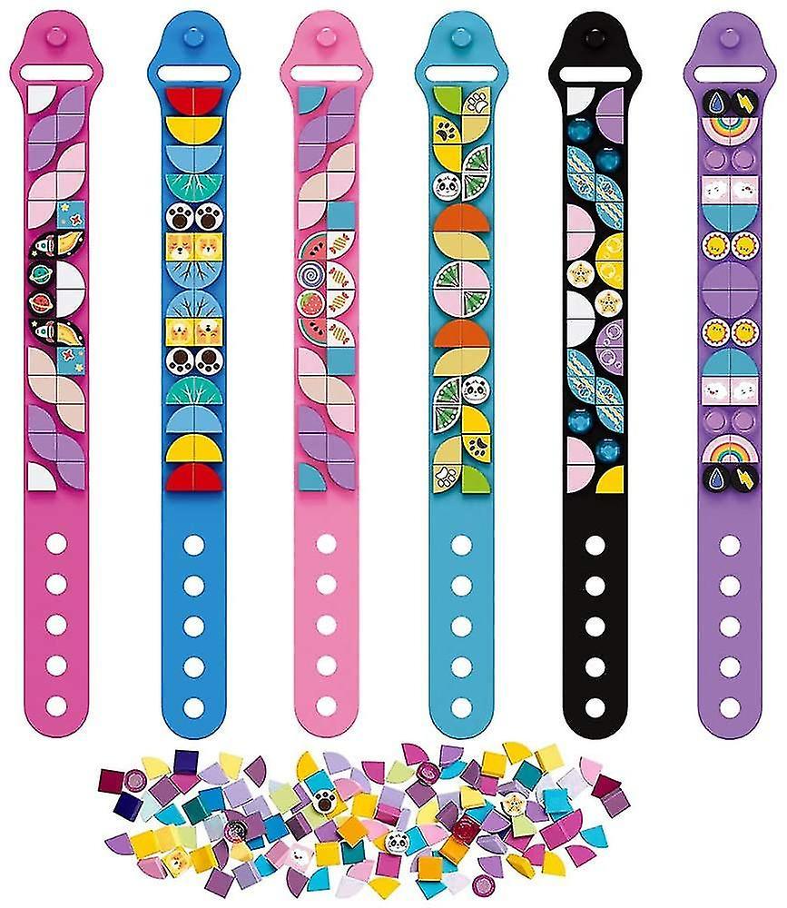 Litzee Dots Bracelets-bracelets 6pcs, Kids Building Blocks Dots Bracelets, Diy Creative Craft Bracelet Making Kit