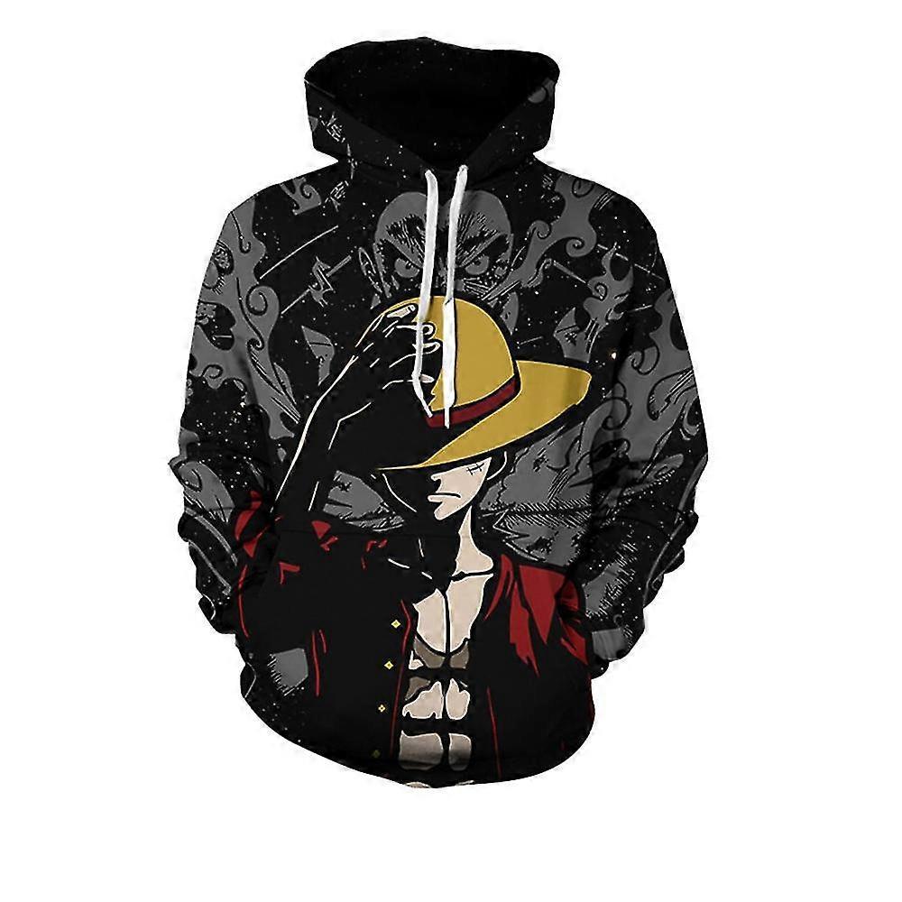 Unbrand Anime One Piece Hoodies Mens Womens Fashion Casual Luffy 3d Printing Sweatshirts Jumper Tops Long Sleeve Hooded Pullover Unisex Gifts 3XL