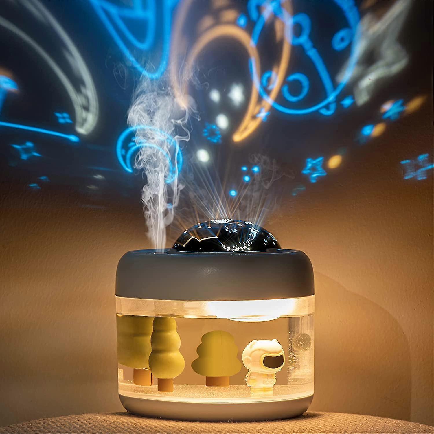 Tinor Humidifiers for Bedroom Kids, HOACCIR Mini Cute Landscape Humidifier with Night Light and Star Projecto