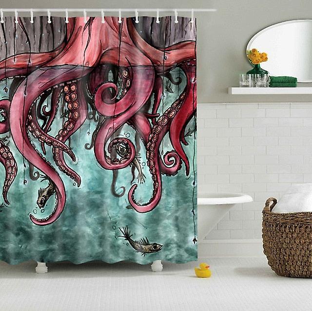 Slowmoose Waterproof, Polyester Fabric-3d Printed Shower Curtains 180x200cm / C