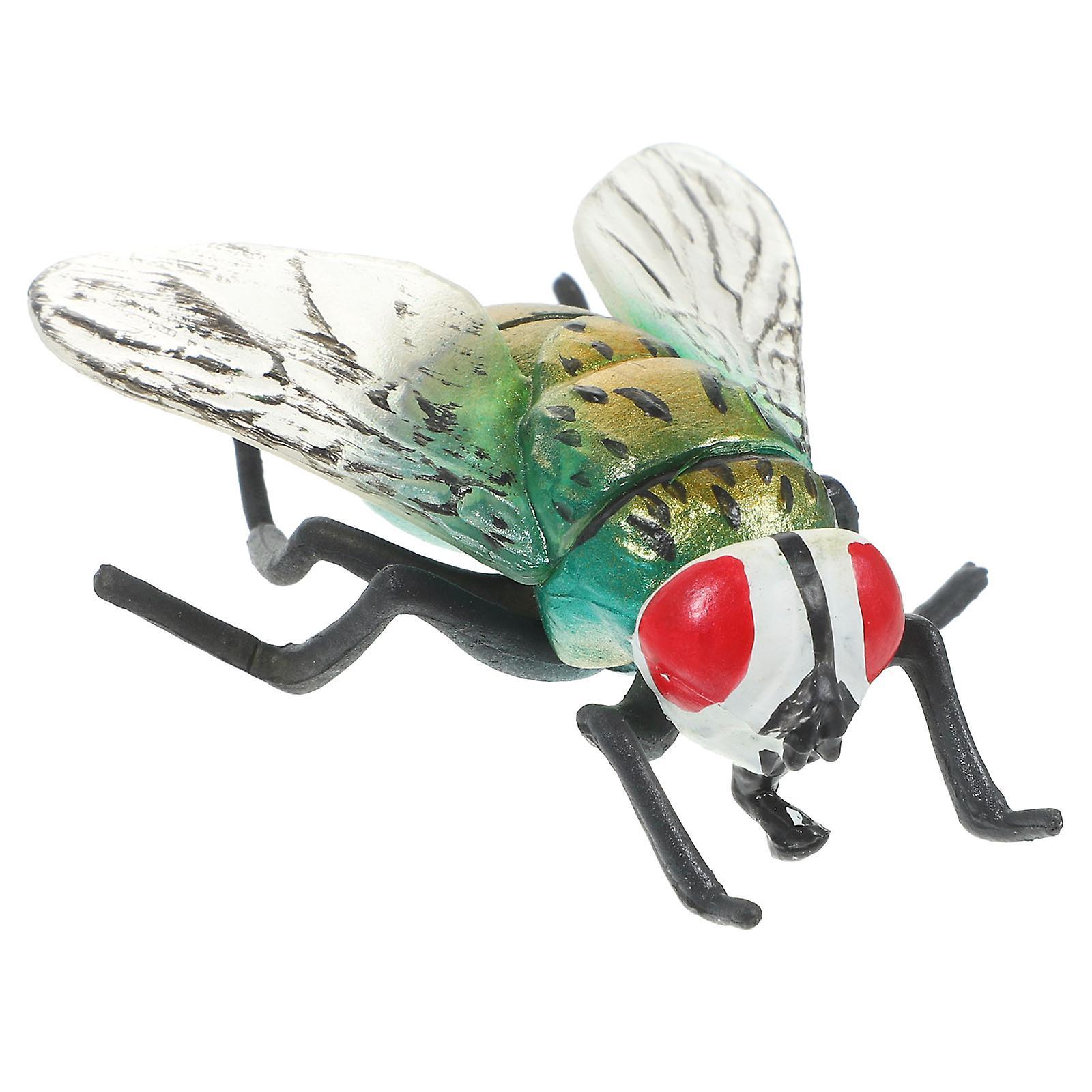 Tinksky Realistic Housefly Fake Blowfly Tricky Insect Toy Fake Fly Model Insect Cognitive Plaything 2.4X5X6CM