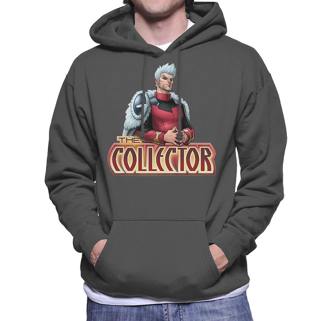 Marvel Guardians Of The Galaxy The Collector Men's Hooded Sweatshirt Charcoal Large