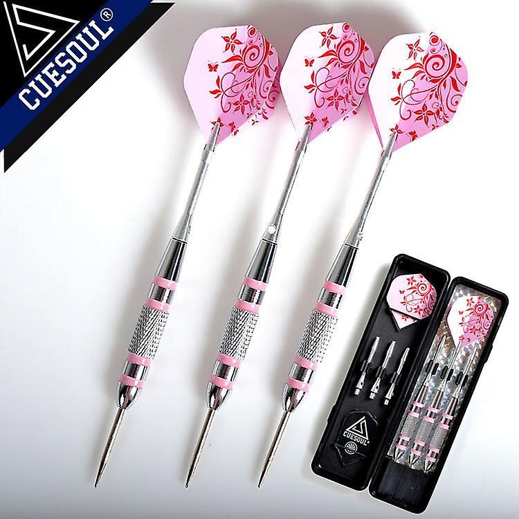 Dart Backboards 3pcs Professional 24g 16cm Tip Steel Darts Aluminum Dart Shaft Iron Barrel With Pink Dart Flights For Dartboard GamesDart Backboard...