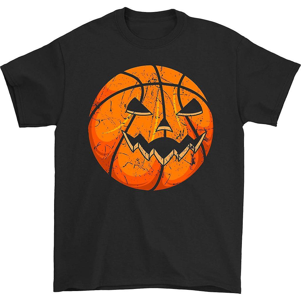 HISHARK Basketball jack o lantern t-shirt Black XL