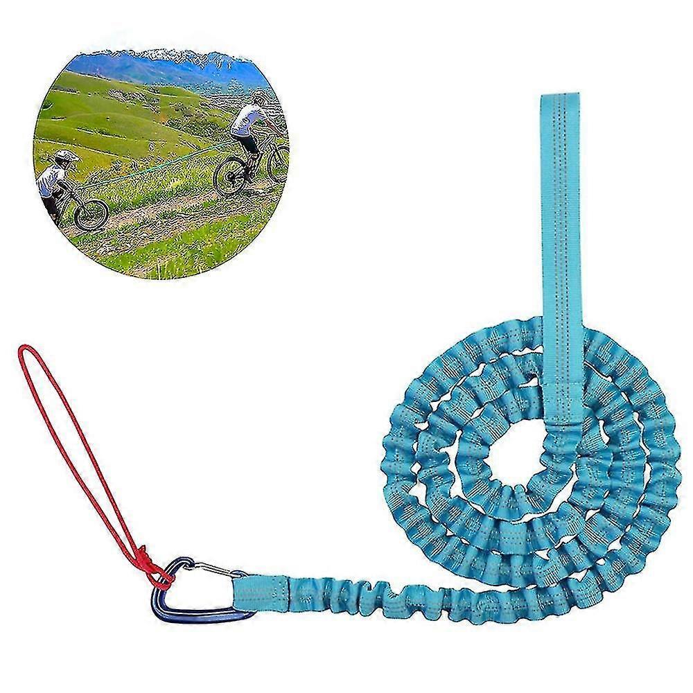 Tinor Kids Bicycle Tow Rope Elastic Bicycle Tow Strap Bike Towing Rope Blue