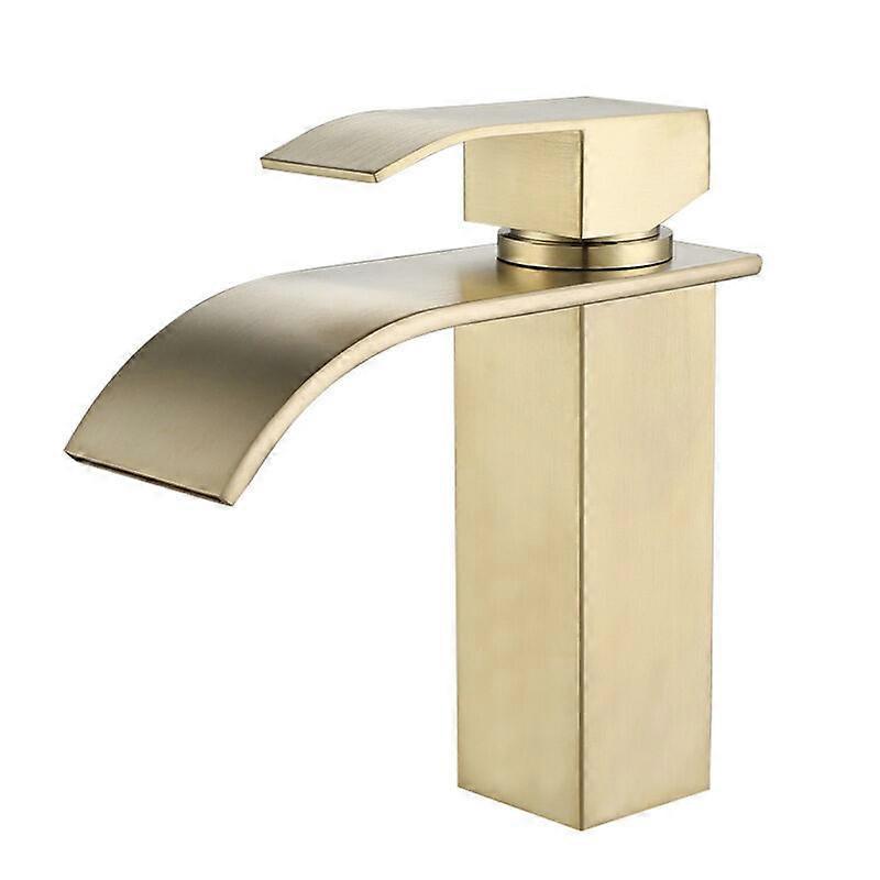 Faucet Aerators Gold Stainless Steel Waterfall Basin Mixer Tap Adjustable Cold and Hot Water Kitchen Bathroom Faucet Elegant Design