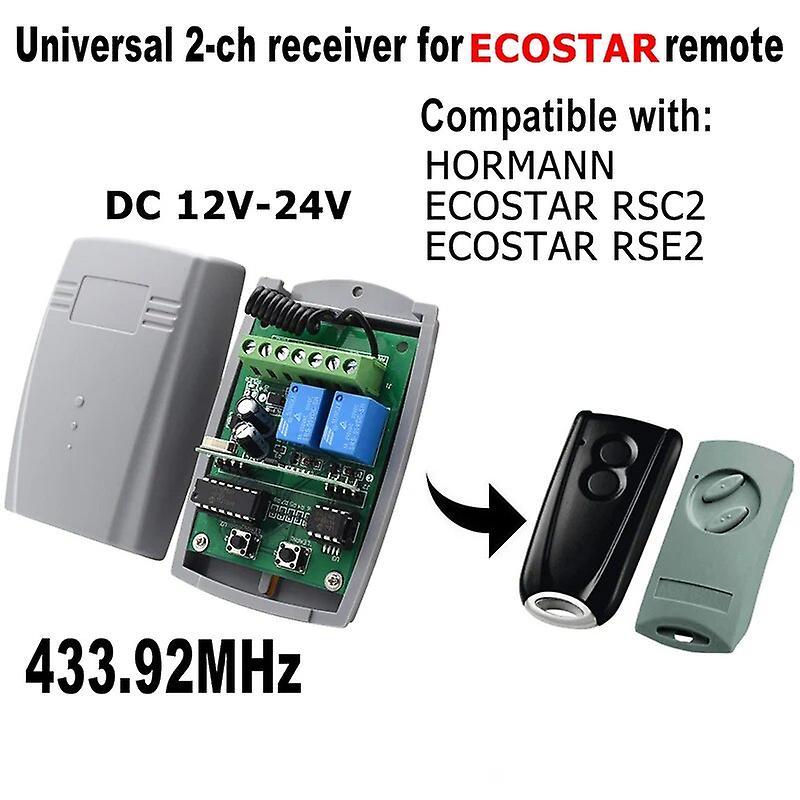 Remote Controls 433mhz Gate Control Receiver For Ecostar Rsc2 433 Rse2 433 Garage Door Remote Control 433.92mhz| |   - Aliexpress Only 1 Remote