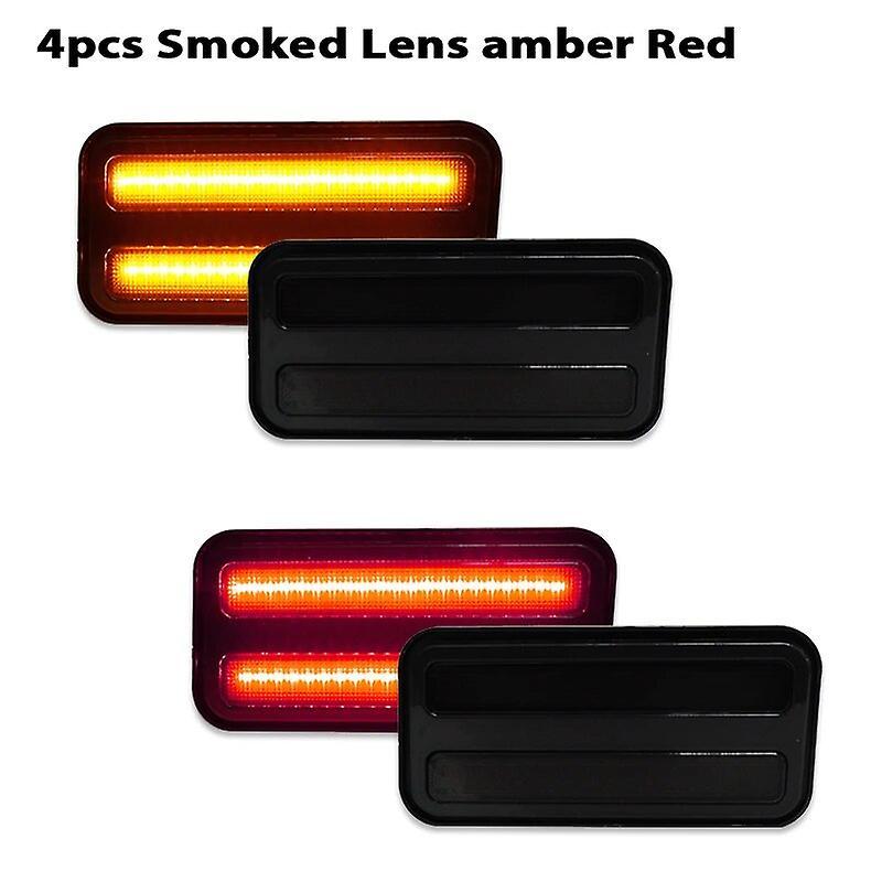 Scitoo Car Front & Rear Sidemarker Lamps For 1970-1981 Pontiac Firebird Turn SignalLights/Driving Lights Side Marker Indicator Lights 4pcs red ambe...