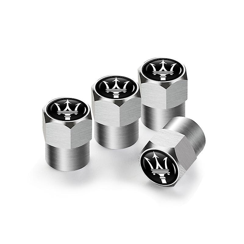 Motor Vehicle Wheel Parts 4pcs/lot Tire Valve Stem Caps Aluminum Dustproof Car Wheel Air Valve Covers For Maserati Ghibli Granturismo Quattroporte ...