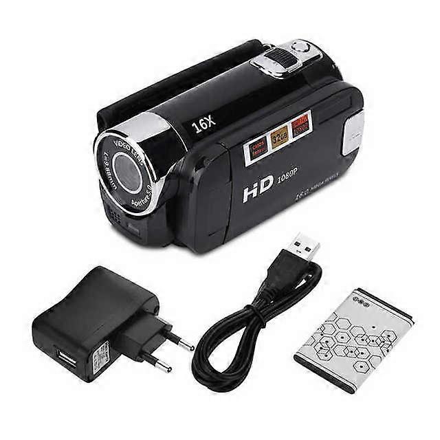 Eelhoe Digital Camcorder 1080P Full HD Camcorder Digital Video Camera 270 degree Rotation Screen 16X Night Shoot Zoom Black