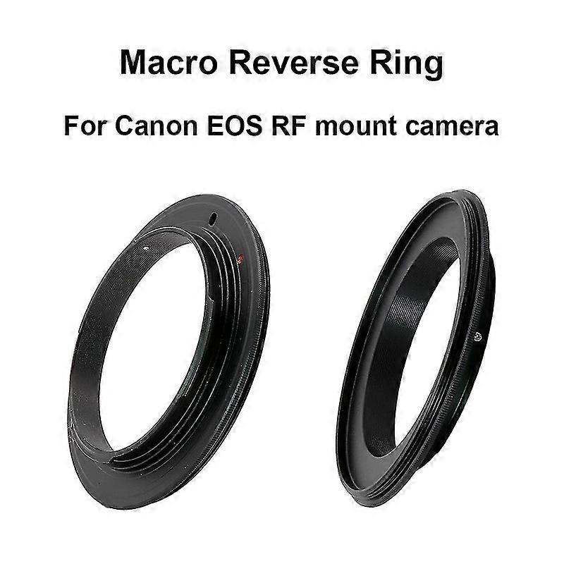 jkw For Canon Eos Rf Mount Macro Reverse Adapter Ring 49/ 52/ 55/ 58/ 62/ 67/ 72/ 77mm For Canon Eos R Eos Rp Eos R5 Eos R6 Eos R7 58mm