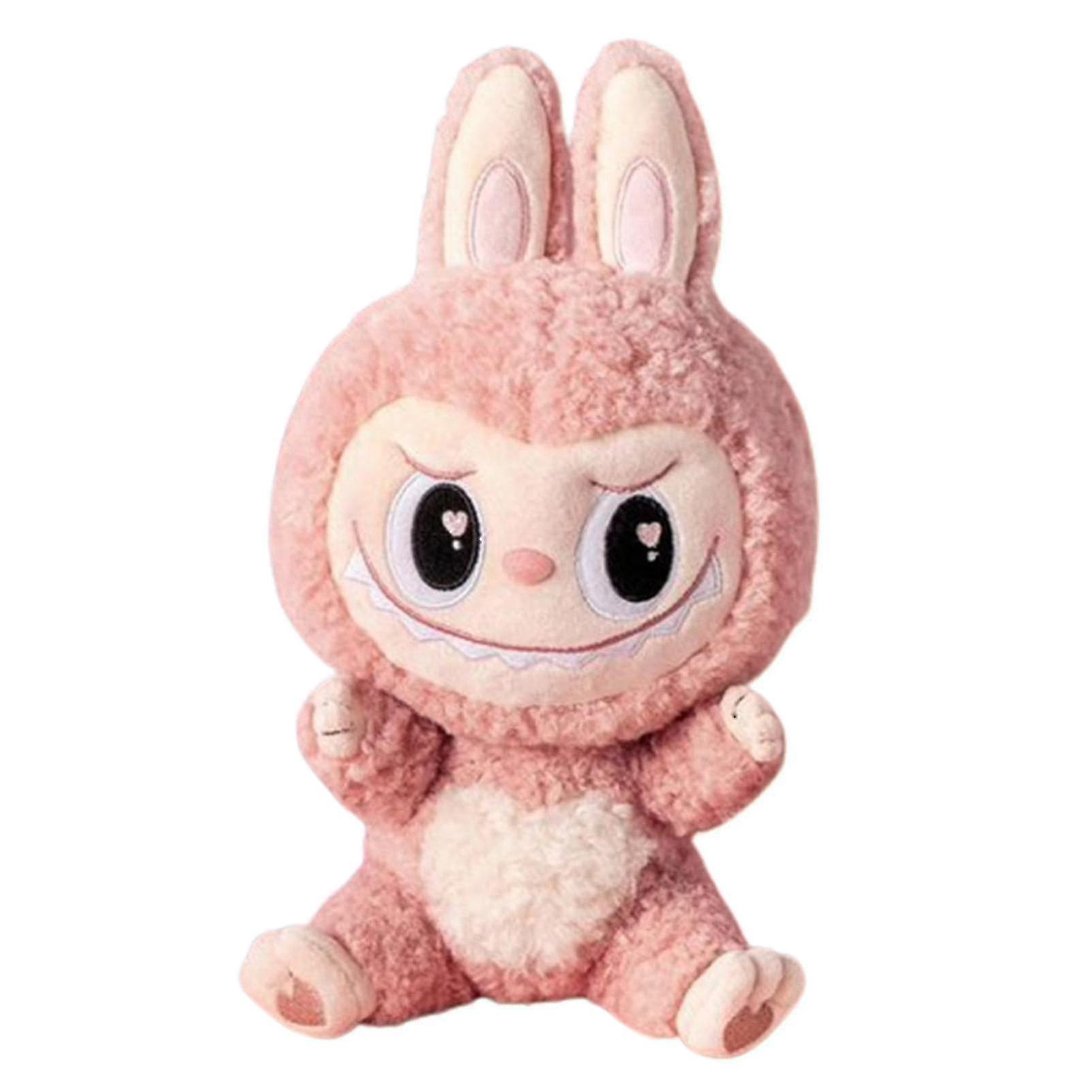 DUqi Cute Labubu Plush Toy Lovely Cartoon   Character Stuffed Plush Doll Kid Gift-n Pink