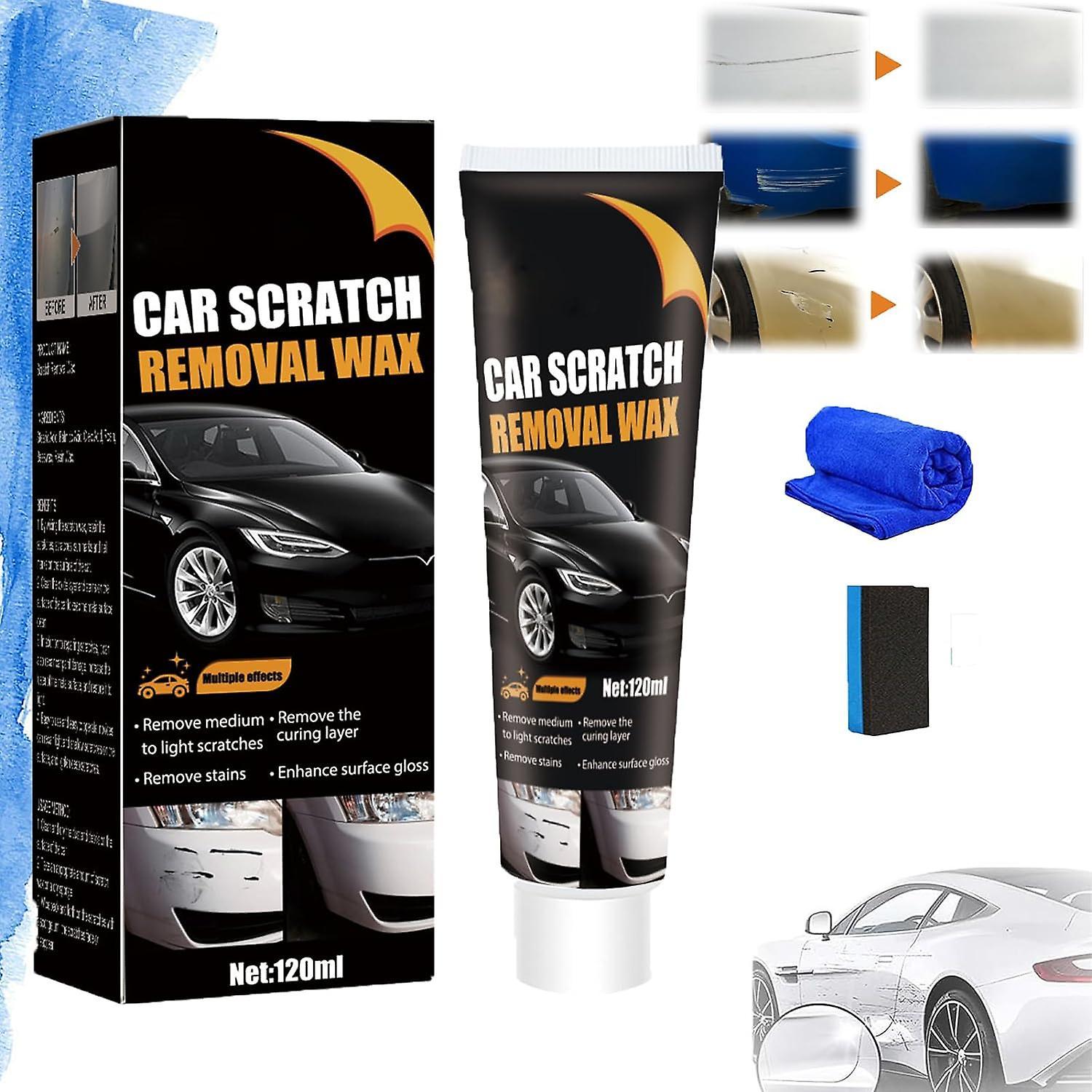 Lelinker Scratch Repair Wax For Car,car Scratch Repair Paste Polishing Wax, Car Scratch Remover Kit With Wipe & Sponge For Vehicles 1 Pcs