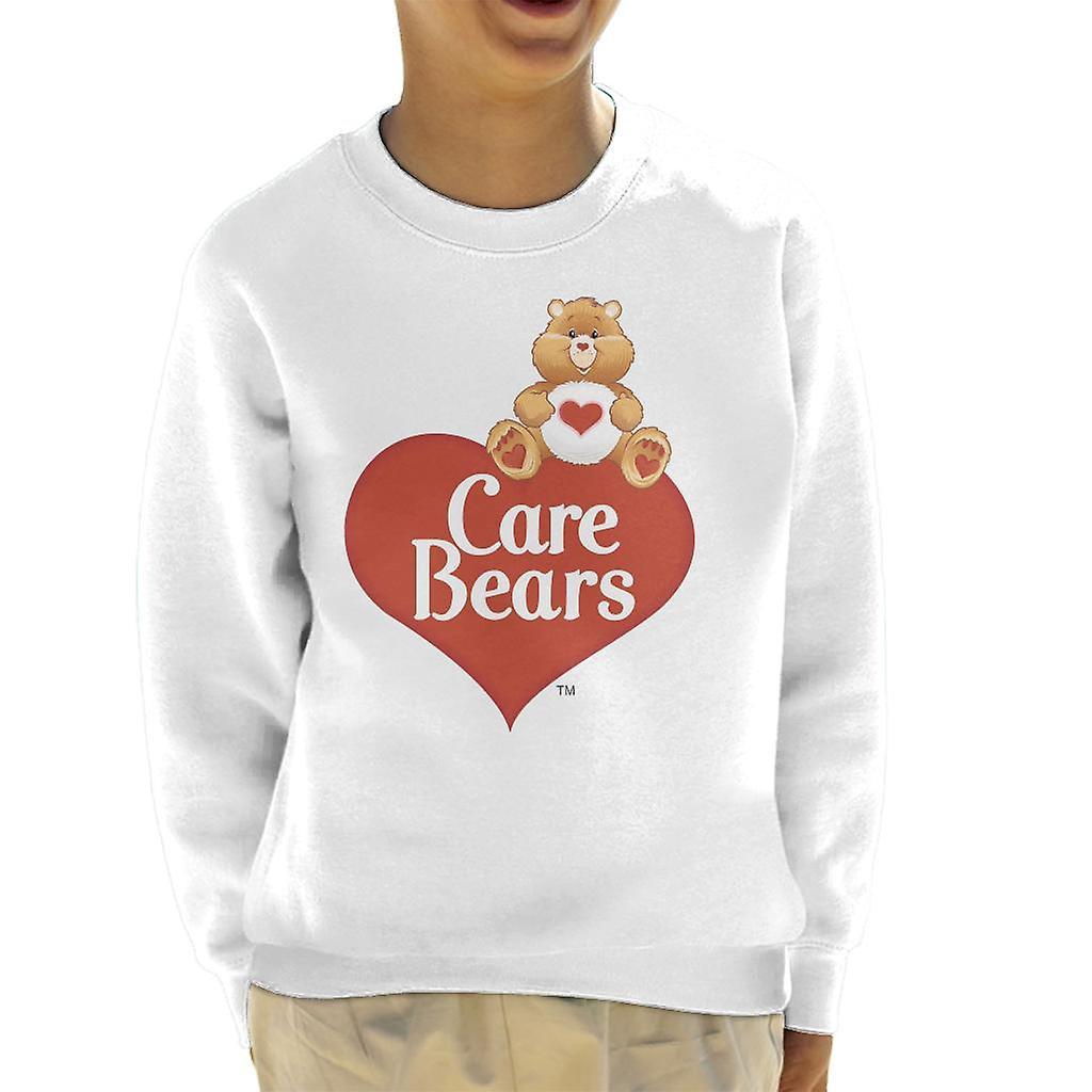 Care Bears Logo Tenderheart Bear Kid's Sweatshirt White Small (5-6 yrs)