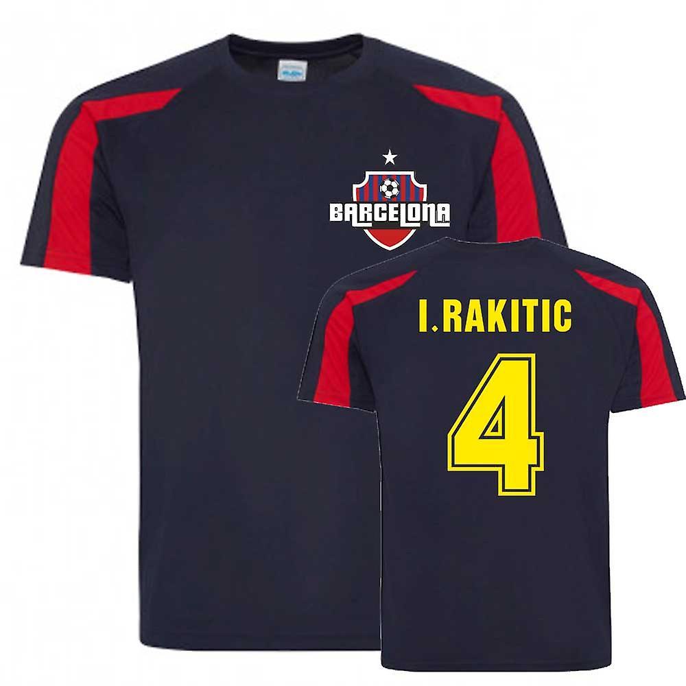 UKSoccerShop Ivan Rakitic Barcelona Sports Training Jersey (Navy) XXL (50-52 inch)