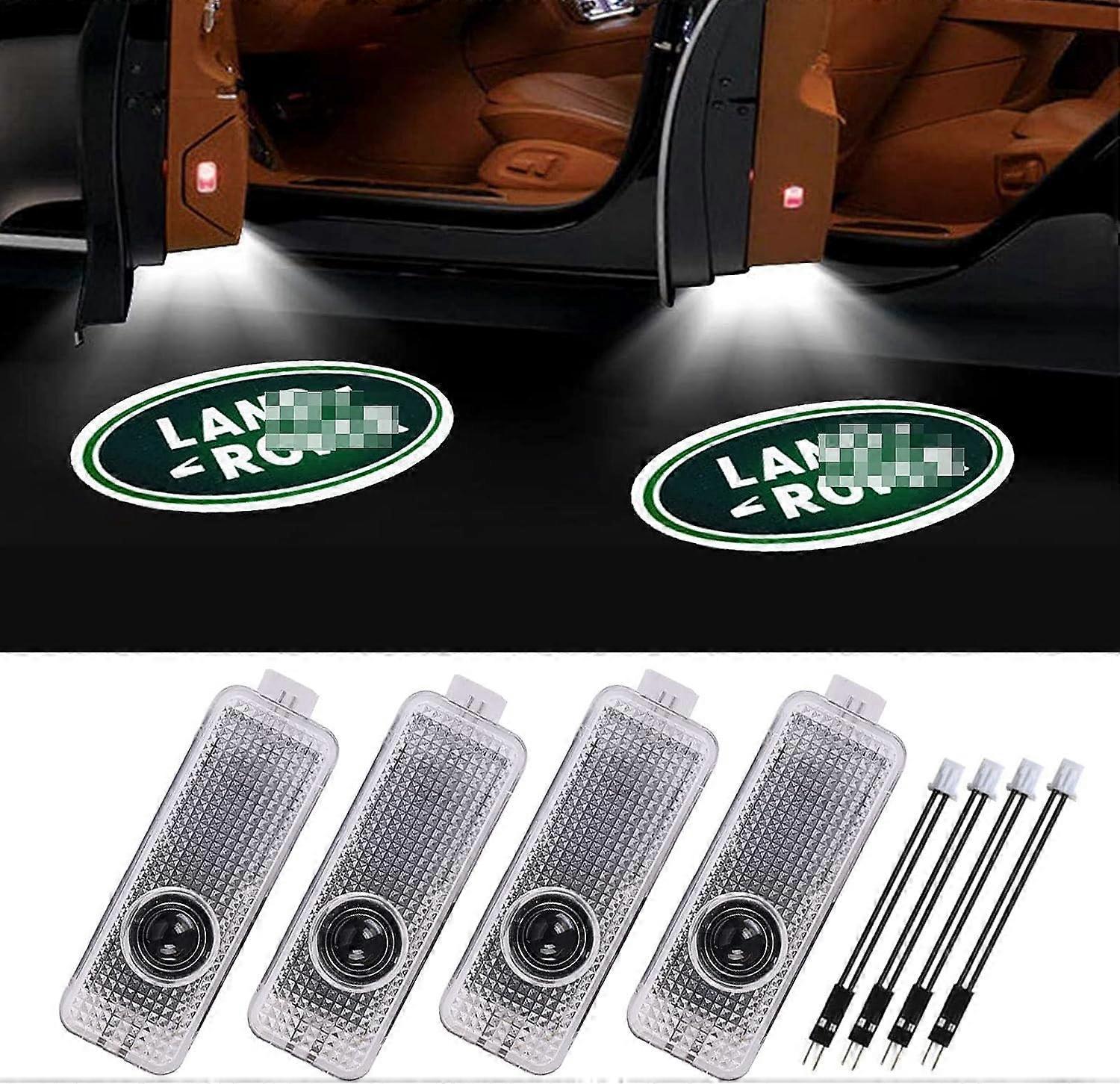 Heyone 4PCS Car Door LED Logo Lights for Land Rover, 3D Wireless Welcome Courtesy Projector Ghost Shadow Light