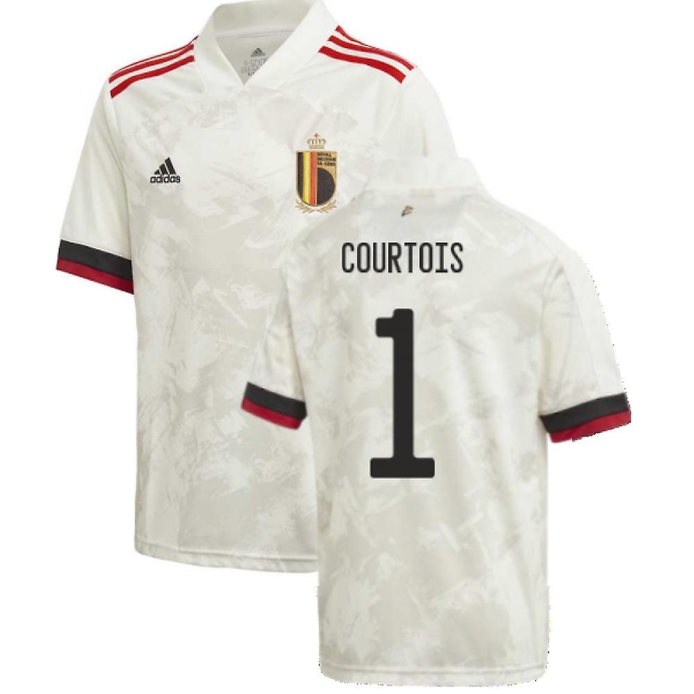 Adidas 2020-2021 Belgium Away Shirt (Kids) (COURTOIS 1) White 15/16 Years - 34-36 inch