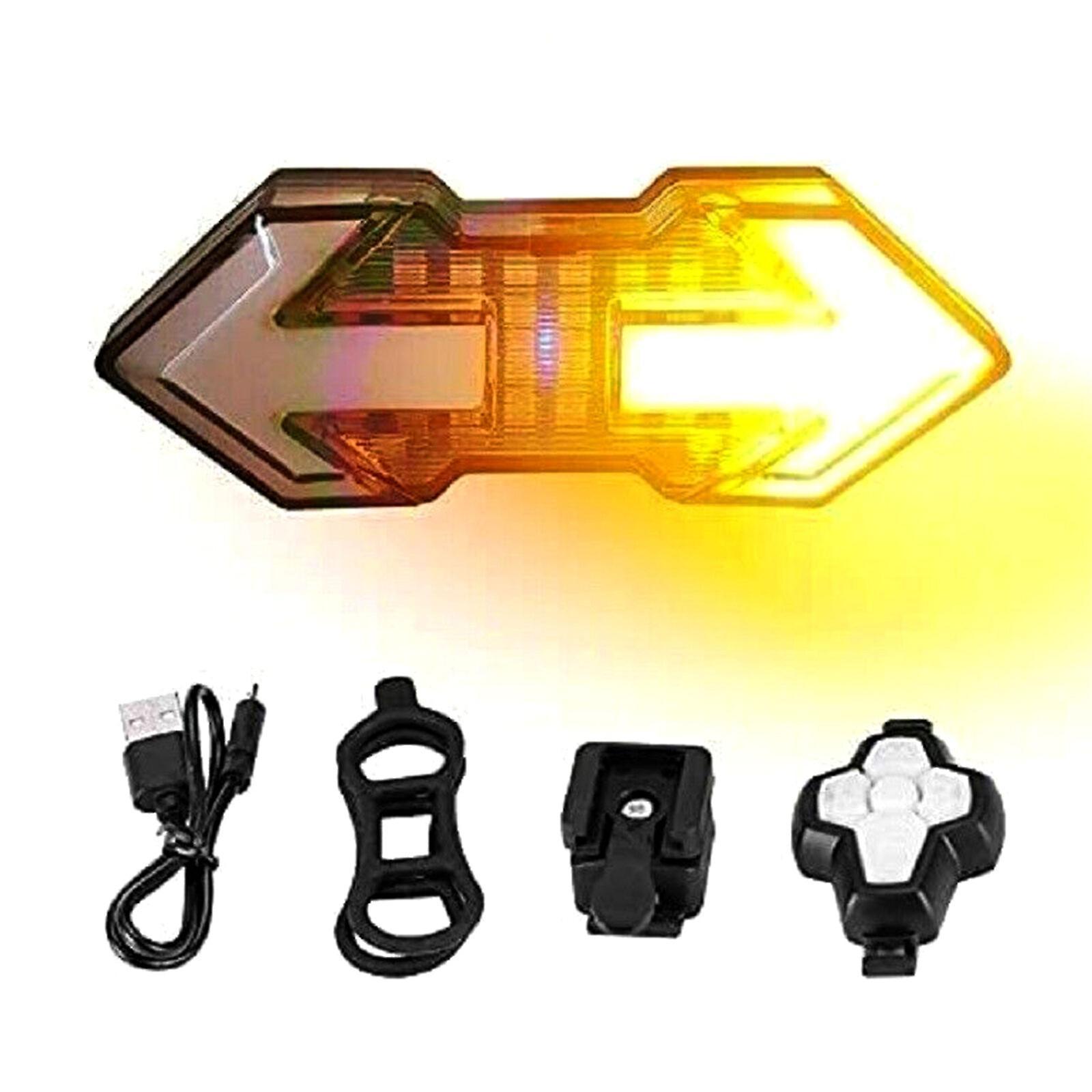 Niutuo Bicycle Rear Tail Light USB Wireless Remote Turn Signal Warning Lamp + Horn Ft