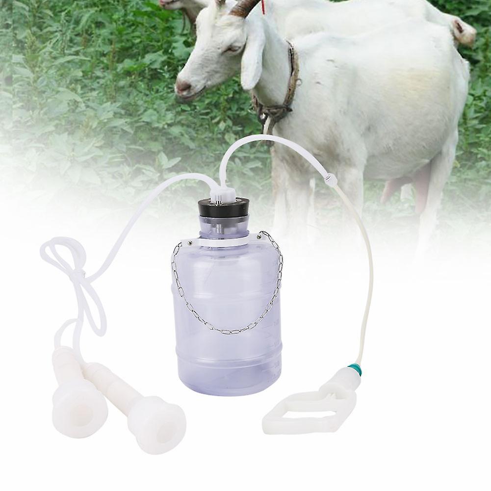 Moselota 3L Portable Household Goat Milking Machine Manual Operation Sheep Cow Milker Kit with Gentle Suction and Strong Vacuum Power[sheep]