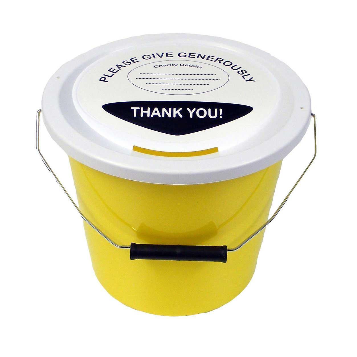 ECL 10 Charity Money Collection Buckets 5 Litres - Yellow