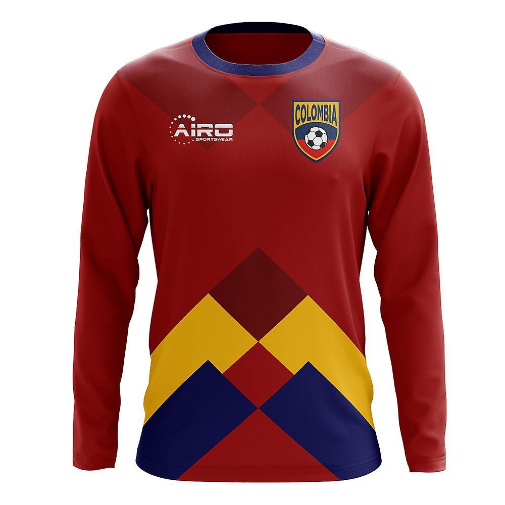 Airo Sportswear 2024-2025 Colombia Long Sleeve Away Concept Football Shirt Red 3XL