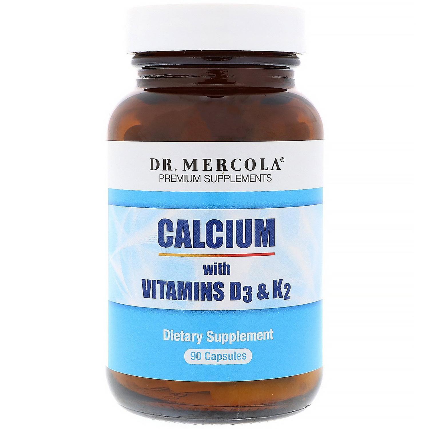 Dr. Mercola, Calcium with Vitamins D3 & K2, 90 Capsules