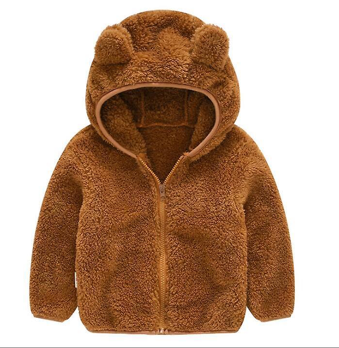 Slowmoose Cartoon Bear Shape, Hooded Warm Jackets Brown 24M