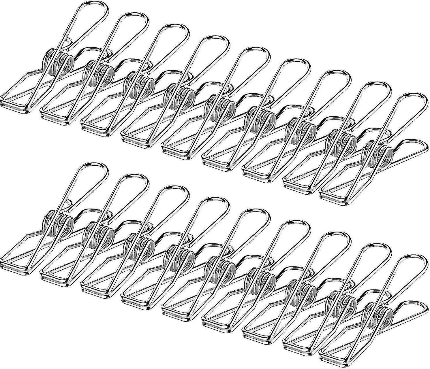 Wire Clothespins Laundry Clips - 50 Pack Stainless Steel Clothes Pegs - Gift Whbyv