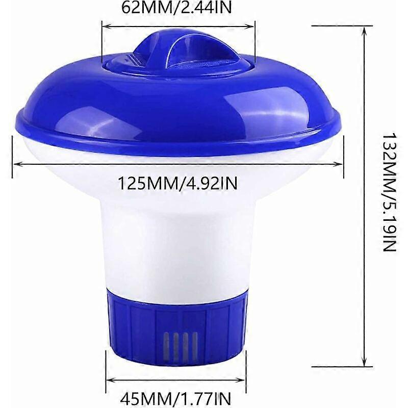 Szsljsm Chlorine Diffuser Automatic Chlorine Dispenser Floating Pool Dispenser Chemical Tablets Dispenser Adjustable Chlorine Dispenser Floating Sp...