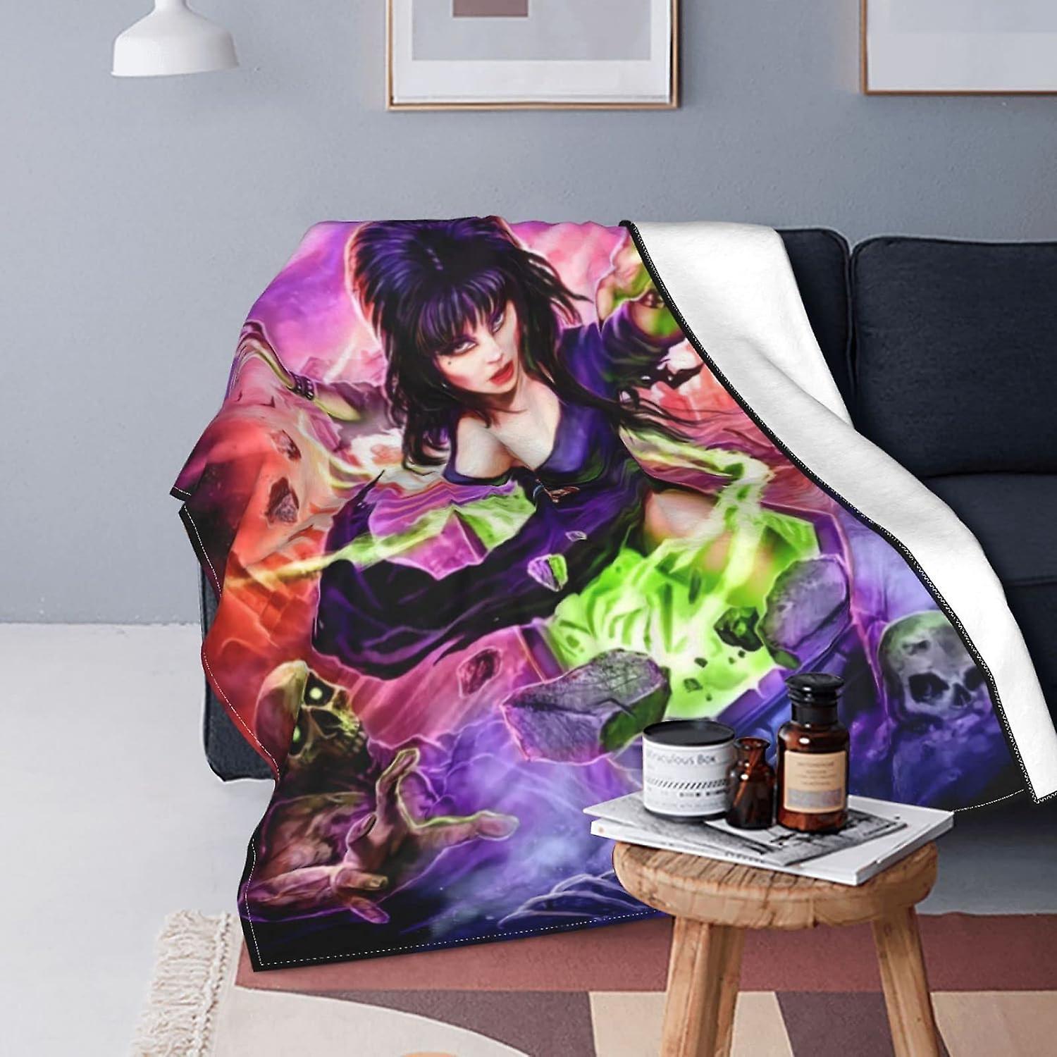 Kerota Mistress Elvira of The Dark Blanket Ultra Soft Flannel Fleece Throw Blanket 60x50in 150x125cm