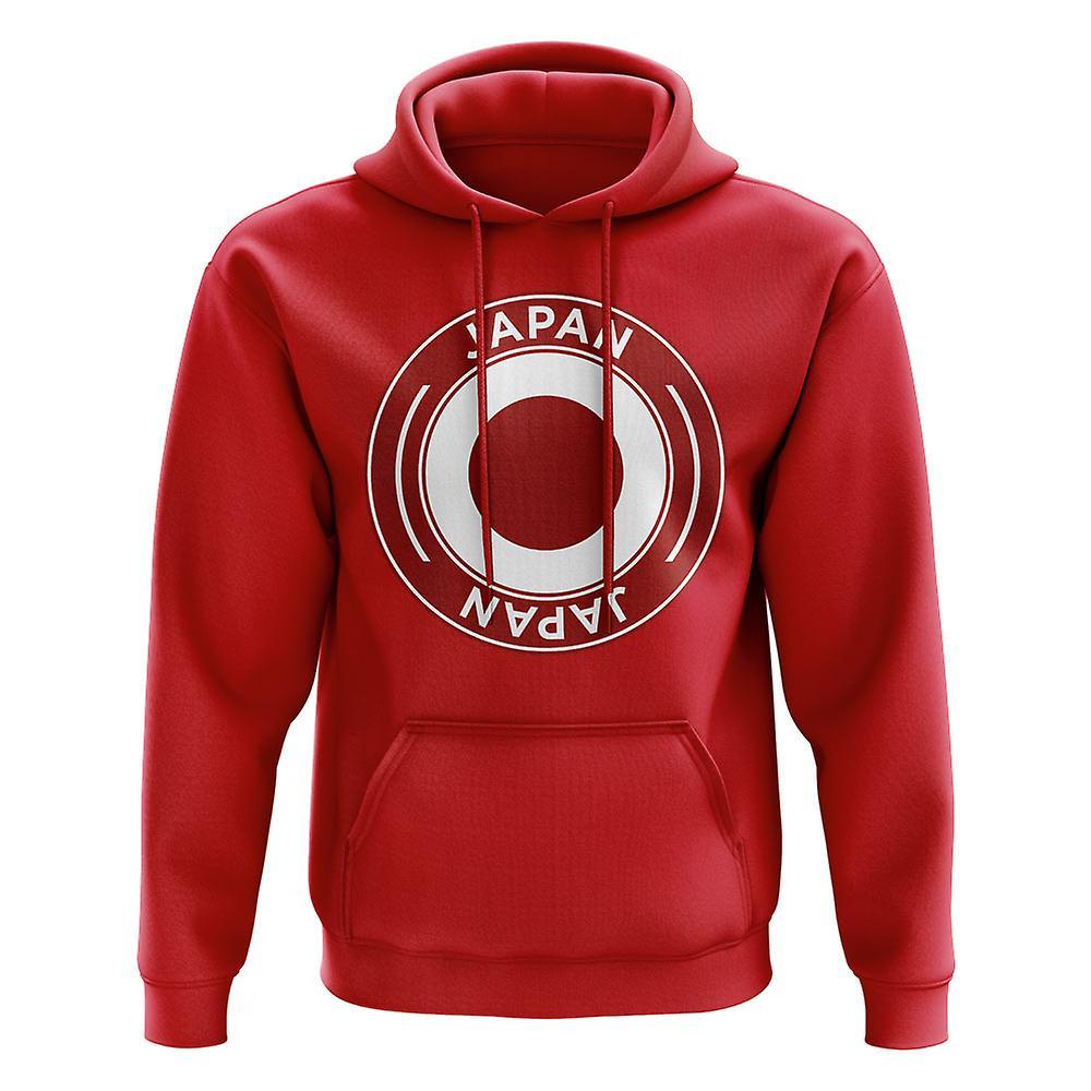 UKSoccerShop Japan Football Badge Hoodie (Red) XXLW