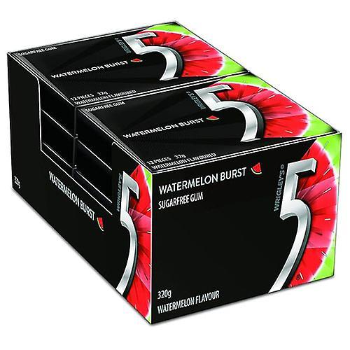 Wrigley WATERMELON Wrigleys 5 Gum Sweet Mint Flavoured Sugar Free Delicious Flavoured