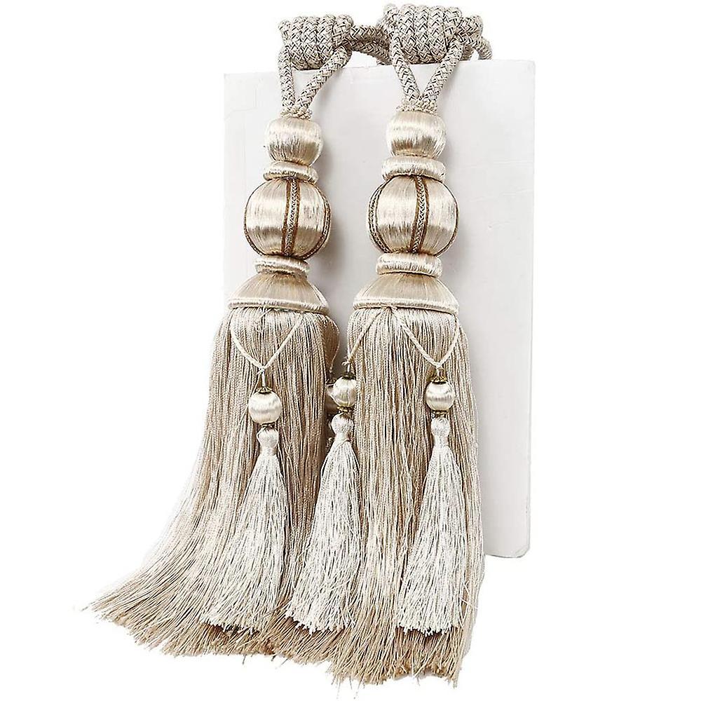 Xceedez 2pcs Lantern Single Hanging Ball Tassels Curtains Buckle Sling Binding Lantern Tiebacks