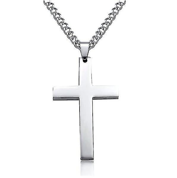 Bxs Fashion Simple Cross Pendant Necklace Cross Necklace Jewelry Silver