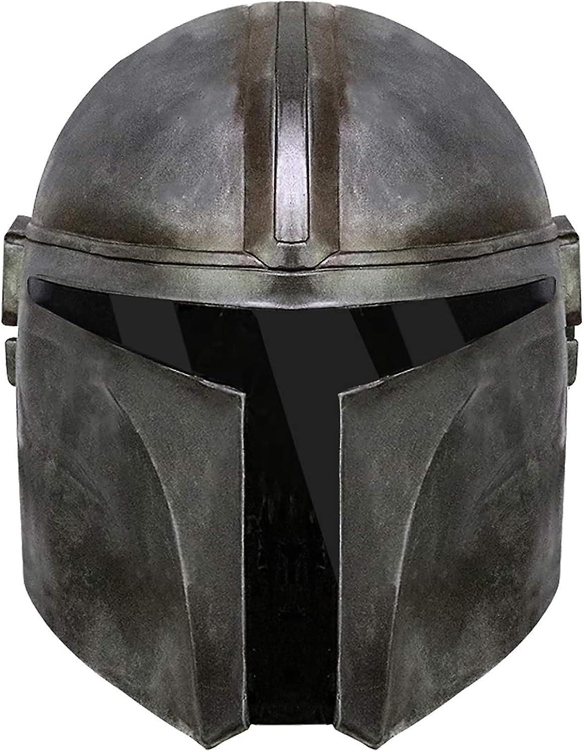 Yozhiqu Sw Mandalorian Helmet Mando Full Head Mask Mandalorian Costume Accessory Props For Adult Kids Halloween Party Cosplay, Latex Black No Led