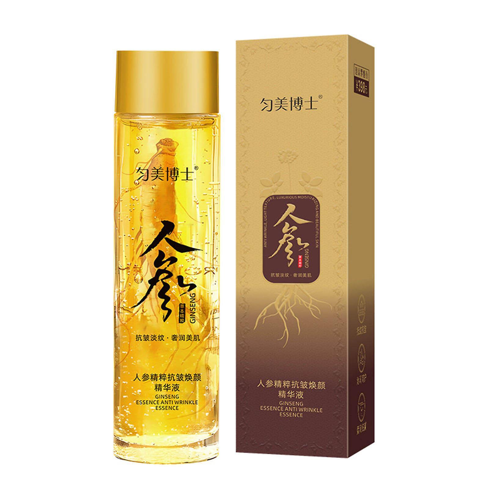 unbrand Ginseng Essence Liquid Essence Oil Moisturizing Antiwrinkle Essence Water Moisturizing Refreshing Non Greasy 120ml Gold