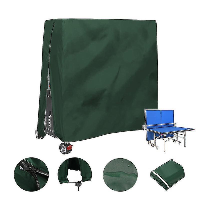 SZTXJ Outdoor Waterproof and Dustproof Ping Pong Table Cover Ping Pong Table Cover 165x70x185cm Green