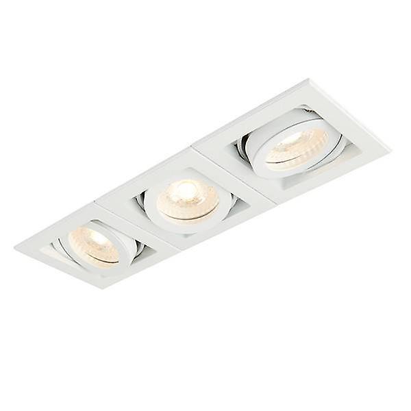 Saxby Lighting Xeno LED Triple Recessed Light Matt White