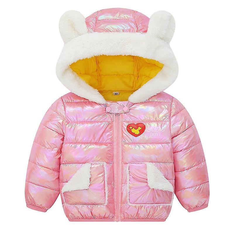 Slowmoose Autumn, Winter Jacket For Baby - Hooded Warm Outerwear Clothes 9M / pink2