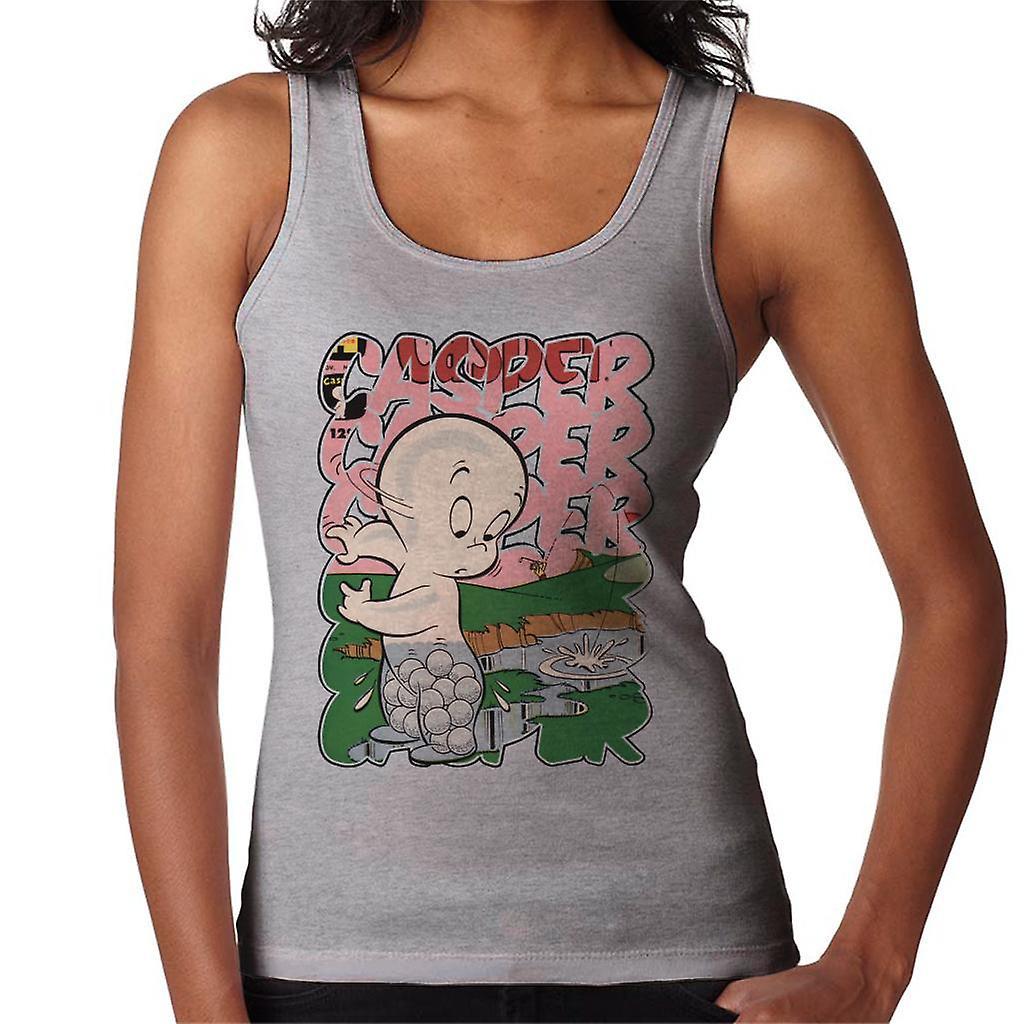 Casper The Friendly Ghost Golf Water Women's Vest Heather Grey XX-Large