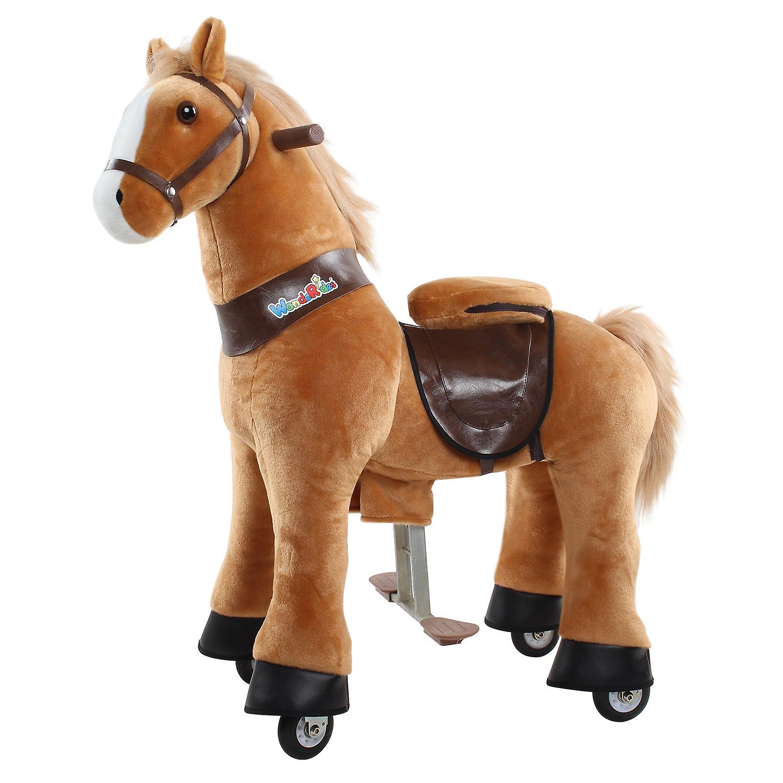 PonyCycle WondeRides Ride-on Toy Size 3 for Age 3-5 Brown Horse